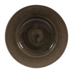 Bols à bord large Churchill Stonecast Patina Wide Iron Black 280mm (Lot de 12)