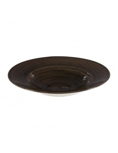 Bols à bord large Churchill Stonecast Patina Wide Iron Black 280mm (Lot de 12)