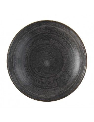Assiettes coupes rondes Churchill Stonecast Raw Evolve Black 248mm (Lot de 12)