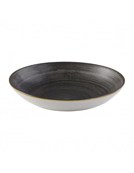 Assiettes coupes rondes Churchill Stonecast Raw Evolve Black 248mm (Lot de 12)