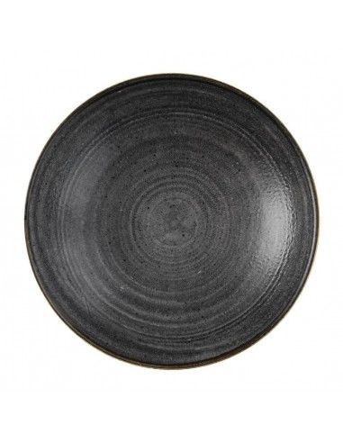 Assiettes coupes rondes Churchill Stonecast Raw Evolve Black 182mm (Lot de 12)