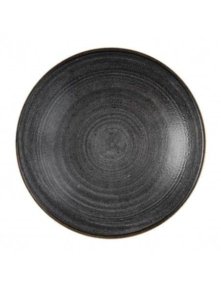 Assiettes coupes rondes Churchill Stonecast Raw Evolve Black 182mm (Lot de 12)