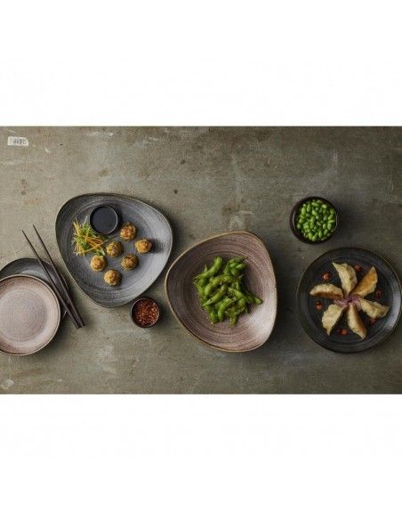 Assiettes coupes rondes Churchill Stonecast Raw Evolve Black 182mm (Lot de 12)