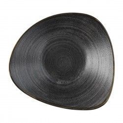 Bols triangulaires Churchill Stonecast Raw Lotus Black 229mm (Lot de 12)
