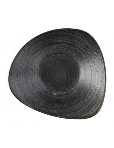 Bols triangulaires Churchill Stonecast Raw Lotus Black 229mm (Lot de 12)
