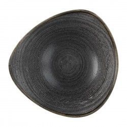 Bols triangulaires Churchill Stonecast Raw Lotus Black 178mm (Lot de 12) 2