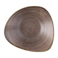 Bols triangulaires Churchill Stonecast Raw Lotus Brown 229mm (Lot de 12)