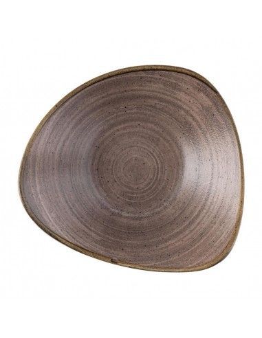 Bols triangulaires Churchill Stonecast Raw Lotus Brown 229mm (Lot de 12)