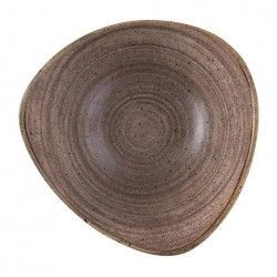 Bols triangulaires Churchill Stonecast Raw Lotus Brown 178mm (Lot de 12)