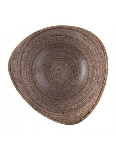 Bols triangulaires Churchill Stonecast Raw Lotus Brown 178mm (Lot de 12)