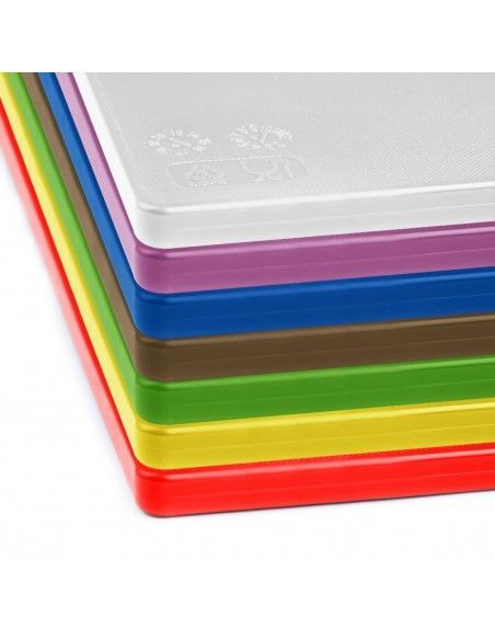 Ensemble de 7 planches à découper antibactériennes basse densité Hygiplas 10mm
