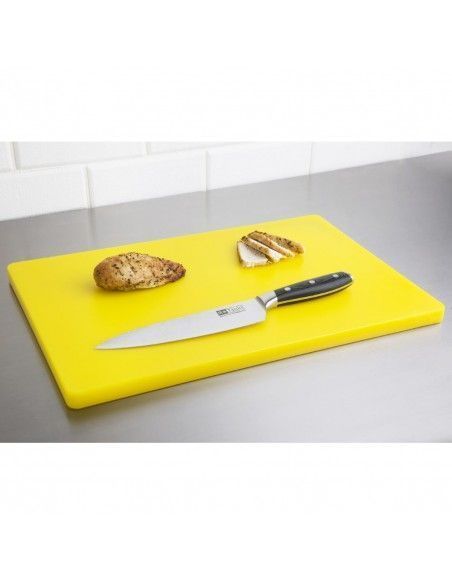 Planche à découper standard épaisse basse densité Hygiplas jaune