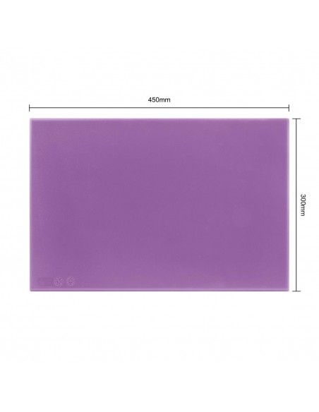Planche à découper haute densité Hygiplas violette  450x300x25mm