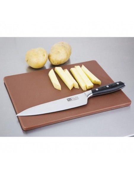 Petite planche à découper basse densité Hygiplas marron