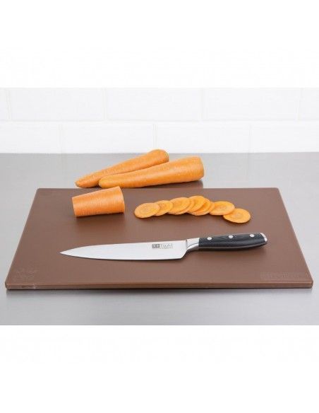 Planche à découper antibactérienne basse densité Hygiplas marron