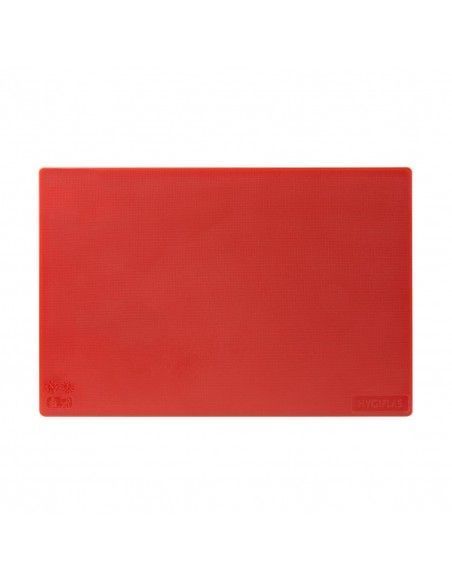 Planche à découper antibactérienne basse densité Hygiplas rouge