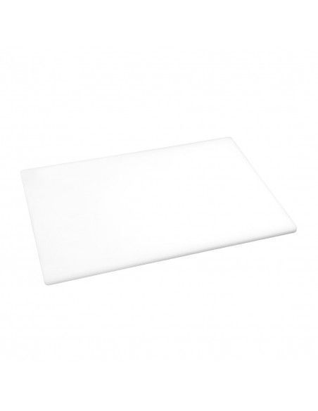 Planche à découper antibactérienne basse densité Hygiplas blanche