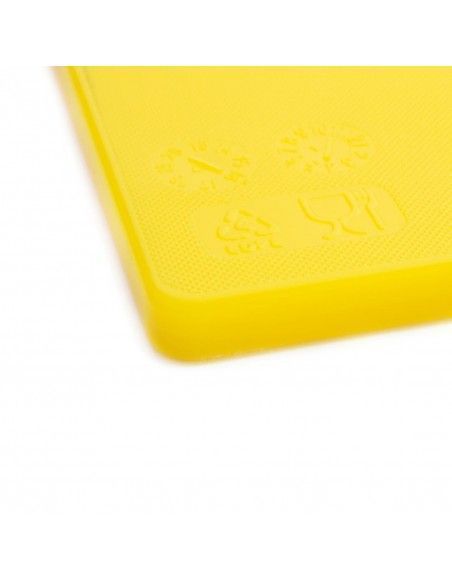 Planche à découper antibactérienne basse densité Hygiplas jaune