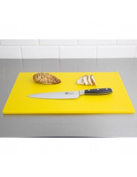 Planche à découper antibactérienne basse densité Hygiplas jaune