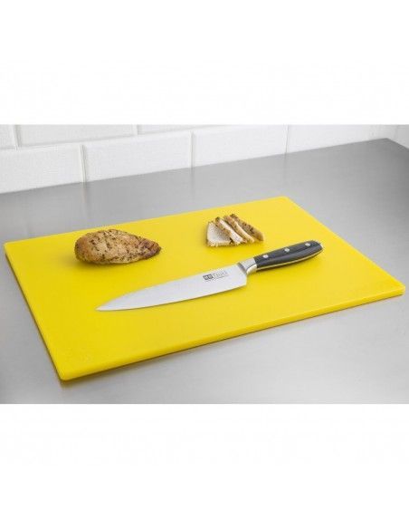 Planche à découper antibactérienne basse densité Hygiplas jaune