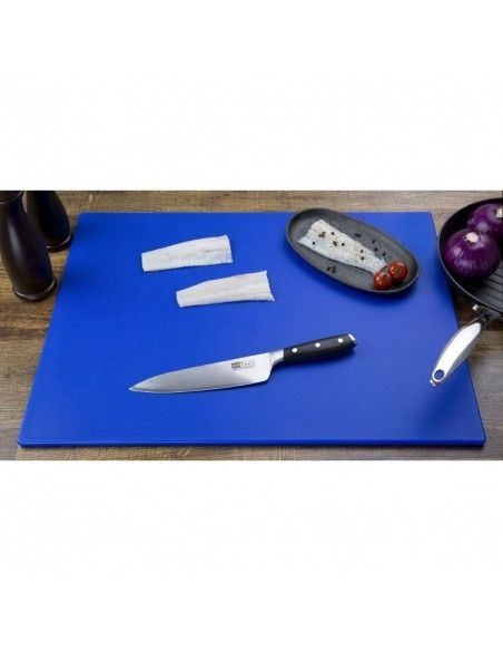 Grande planche à découper basse densité Hygiplas bleue