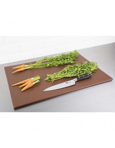 Grande planche à découper basse densité Hygiplas marron