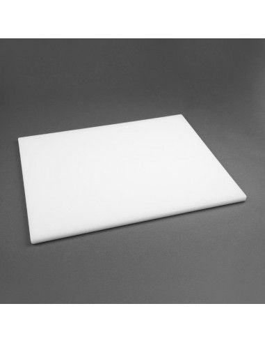 Grande planche à découper épaisse basse densité Hygiplas blanche