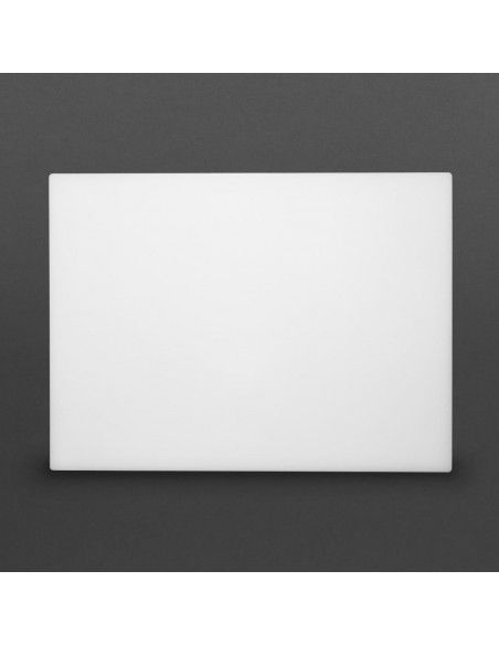 Grande planche à découper épaisse basse densité Hygiplas blanche