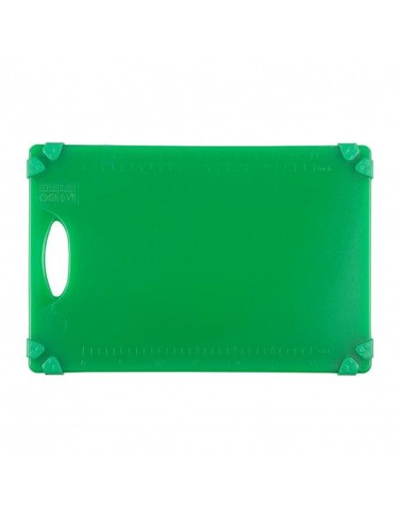 Planche à découper antidérapante professionnelle Hygiplas verte 458x306mm