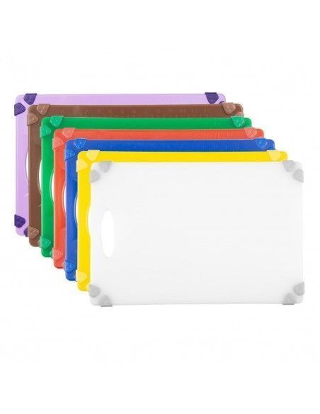 Planche à découper antidérapante professionnelle Hygiplas verte 458x306mm