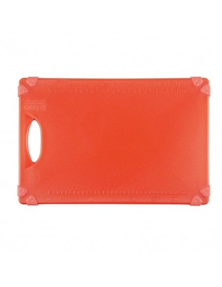 Planche à découper antidérapante professionnelle Hygiplas rouge 458x306mm