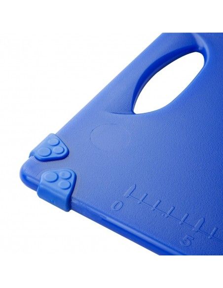 Planche à découper antidérapante professionnelle Hygiplas bleue 458x306mm