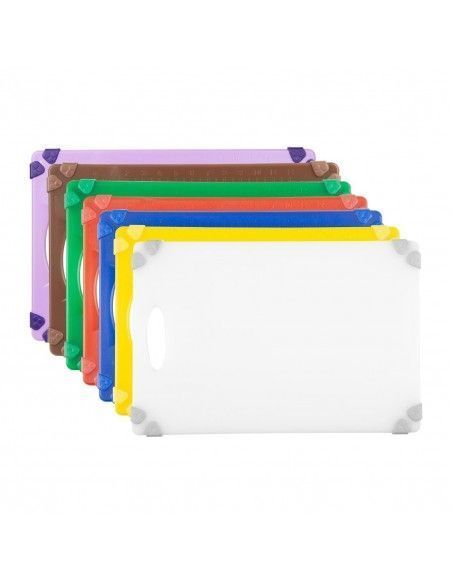 Planche à découper antidérapante professionnelle Hygiplas bleue 458x306mm
