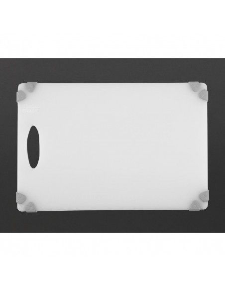 Planche à découper antidérapante professionnelle Hygiplas blanche 458x306mm