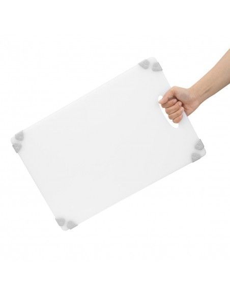 Planche à découper antidérapante professionnelle Hygiplas blanche 458x306mm