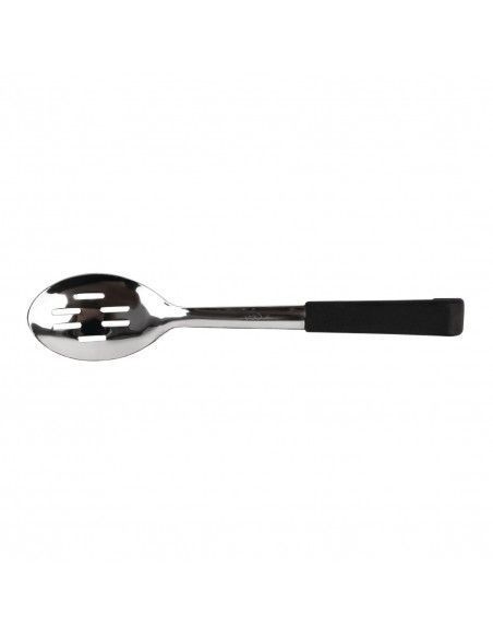 Cuillère de service perforée manche noir Vogue 34 cm