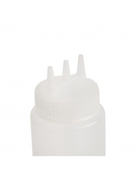 Bouteille souple transparente 3 embouts Vogue 681ml