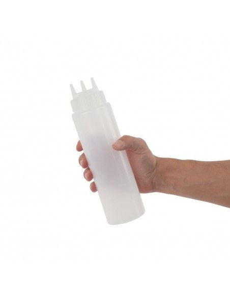Bouteille souple transparente 3 embouts Vogue 681ml