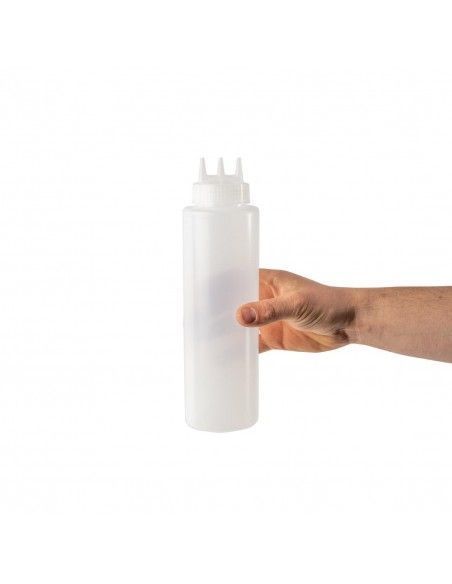 Bouteille souple transparente 3 embouts Vogue 908ml