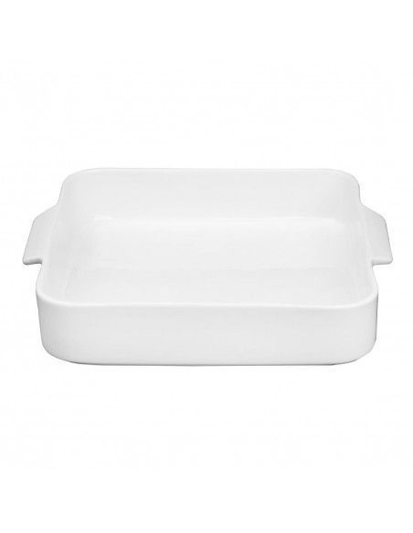Plats à four carrés avec poignées Olympia Whiteware 260x225x50mm (lot de 2)
