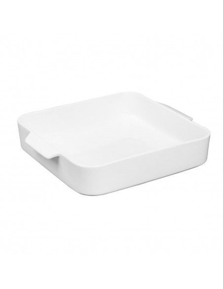 Plats à four carrés avec poignées Olympia Whiteware 260x225x50mm (lot de 2)
