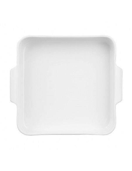 Plats à four carrés avec poignées Olympia Whiteware 260x225x50mm (lot de 2)