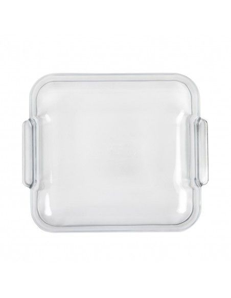 Plat carré en verre Pyrex 210mm