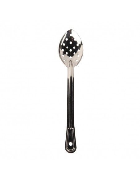 Cuillère de service perforée en acier inoxydable Vogue 330mm