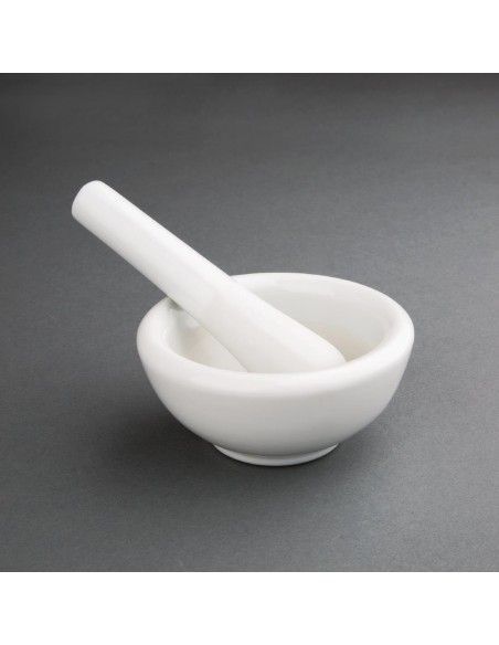 Pilon et mortier en porcelaine Vogue 115mm