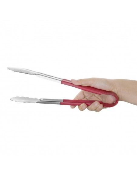 Pince de service à code couleur Hygiplas 300mm rouge
