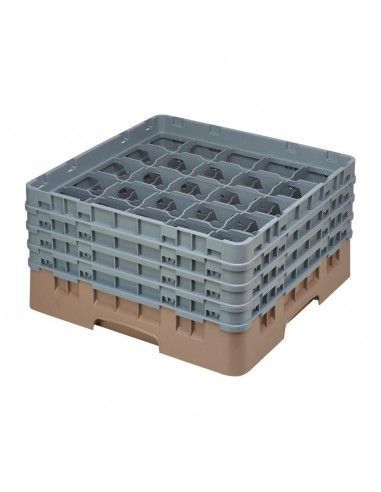 Casier à verres 25 compartiments Camrack Cambro beige hauteur max 215mm