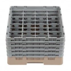 Casier à verres 16 compartiments Camrack Cambro beige hauteur max 257mm 2