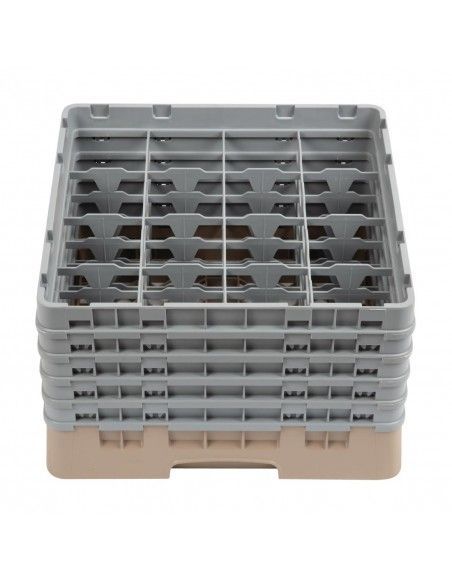 Casier à verres 16 compartiments Camrack Cambro beige hauteur max 257mm