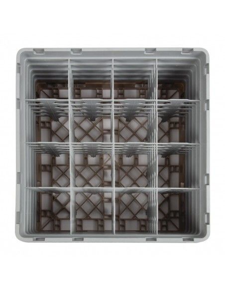 Casier à verres 16 compartiments Camrack Cambro beige hauteur max 257mm